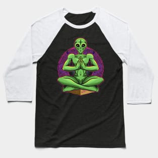 alien yoga Baseball T-Shirt